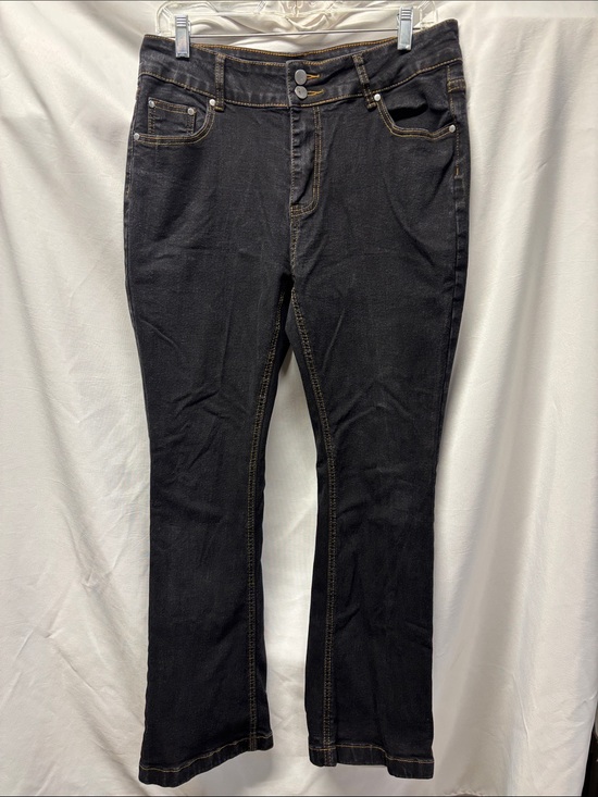 HME Denim - HME Women’s Black Bootcut Jeans with Contrast Stitching